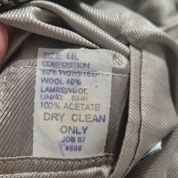 Bill Blass Mens blazer sport coat Jacket 44L wool  houndstooth READ - Picture 4 of 11